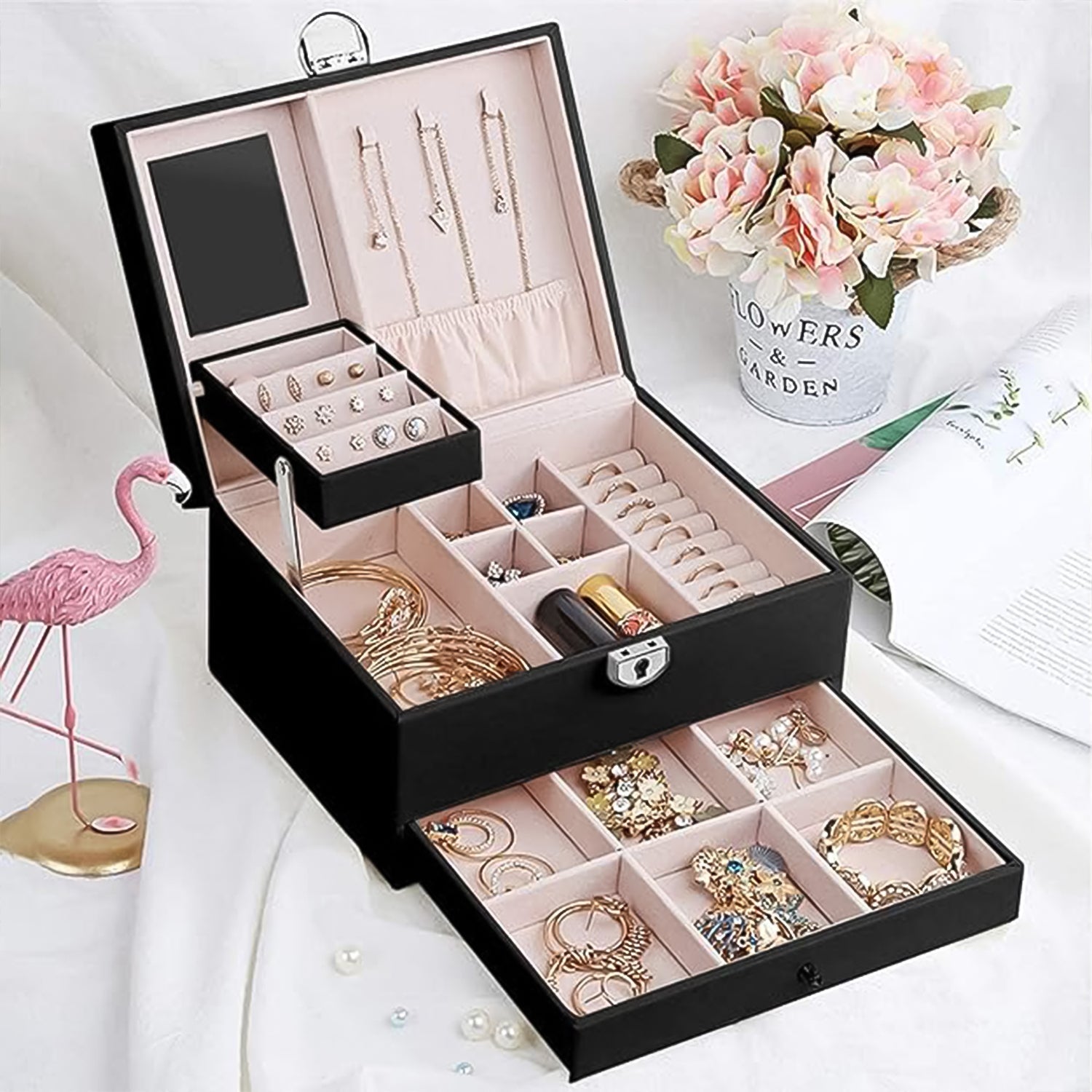 Multi-Layer Jewellery Organizer Box - (1 Pc) Multi-Layer Jewellery Organizer Box - (1 Pc)